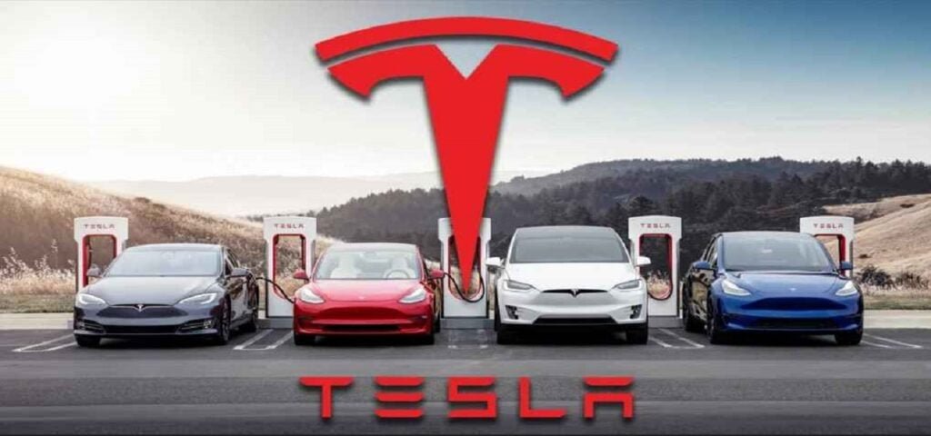 tesla electric cars model y, model s, model x